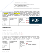 Tarea #3 Prueba de Hipótesis para La Media