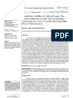 SN048Predictive Validity of Critical Power, The Onset of Blood Lactate and Anaerobic Capacity For Cross-Country Mountain Bike Race Performance