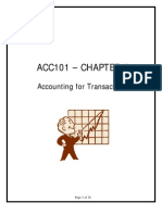 Acc101 - Chapter 2: Accounting For Transactions