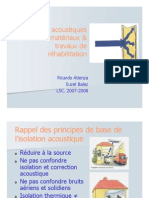 Propriétés Acoustiques Des Materiaux Pour Travaux Rehabilitation