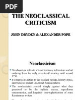 Literary Criticism Lecture Seven Neoclassical Criticism