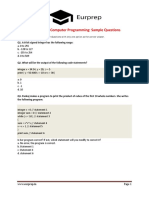 AMCAT Computer Programming Sample