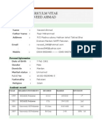 Curriculm Vitae Naveed Ahmad: Contact Information