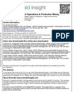 International Journal of Operations & Production Management: Article Information