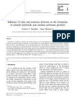 Influence of Ionic and Nonionic Dextrans On The Formation of Calcium Hydroxide and Calcium Carbonate Particles