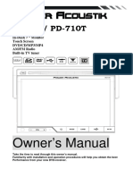 Manual de Usuario Autoestereo Power Acoustik PD-710