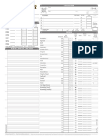 Swashbuckler Character Sheet