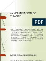 Determinacion de Tirante