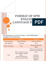 Format of SPM English Language Paper 1