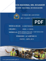 Inteligencia Policial y Metodologia de La Investigacion - 2013