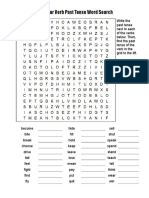 Irregular Verbs Past Tense Word Search