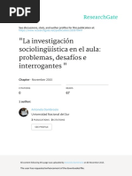 La Investigación Sociolingüística en El Aula