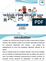 Gestion D'une Unite de Soin