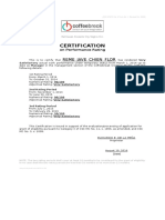 Certificate of Performance Rating