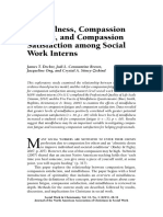 Mindfulness, Compassion Fatigue & Compassion Satisfaction Among Social Work Interns