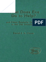 David J. A. Clines What Does Eve Do To Help and Other Readerly Questions To The Old Testament JSOT Supplement 1990 PDF