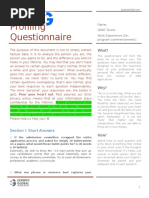 Profiling Questionnaire v17.3