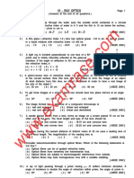 Physics Ray Optics MCQ PDF