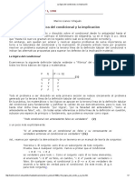 La Lógica Del Condicional y La Implicación