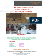 Informe Cantera Yorongos