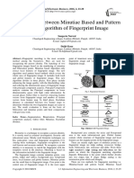 Comparison Between Minutiae Based and Pattern Based Algorithm of Fingerprint Image