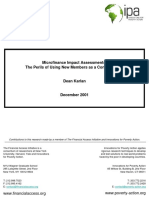 Microfinance Impact Assessments - Sample Selection Perils