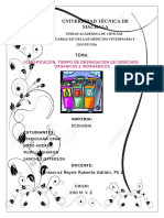Clasificación Tiempo de Degradación de Desechos Órganicas e Inorgánicos