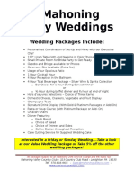 Mahoning Valley Wedding Menus