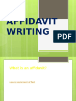 Affidavit Writing Lecture