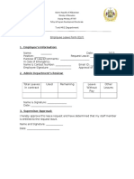 Employee Leave Form (ELF)