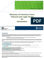 Legal Glossary For Interpreters