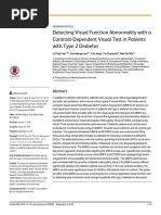 Detecting Visual Function Abnormality With A Contrast-Dependent Visual Test in Patients With Type 2 Diabetes