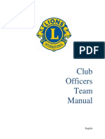 Club Officers Team Manual: English