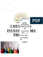 Chemistry Investigatory Project: Submitted BY