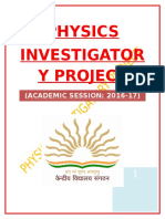 Physics Investigatory Project