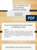 Plan de Higiene en Industria Constructora