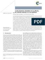 Molecular Dynamics Simulation of A LixMn2O4 Spinel Cathode Material in Li-Ion Batteries