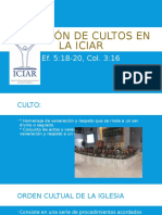 Dirección de Cultos en La ICIAR