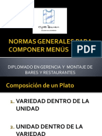 Normas Generales para Componer Menús