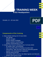 Gender Training Week: at EU Headquarters