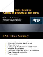 Clinical Protocol For RPD: Removable Partial Dentures