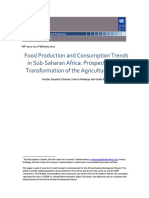 Food Production and Consumption Trends in Sub-Saharan Africa: Prospects For The Transformation of The Agricultural Sector