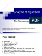 Analysis of Algorithms: The Non-Recursive Case