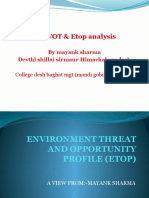 Swot and Etop Analysis