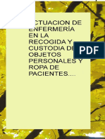 Actuacion de Enfermeria en La Recogida y Custodia de Objetos Personales y Ropa de Pacientes