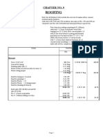 Rate Analsis Chapter No. 9 (Roofing)