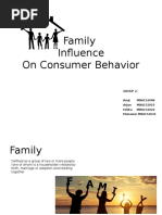 Family Influence On Consumer Behavior: Group 2-Anuj MBA152008 Arjun MBA152010 Ishika MBA152022 Munawar MBA152032