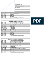 Ae Schedule