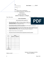 AES221 Mechanics of Fluids: Answer All Questions