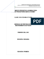 205-21520-Ma-317-0003 Mantenimiento Preventivo A Bomba para Operar Preventores